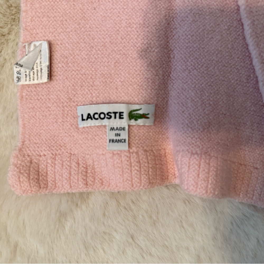 Lacoste Kids Soft Pink Knit Accessory - Picture 2 of 3